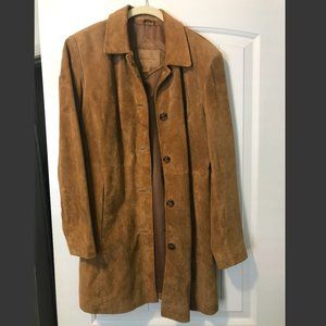 Relativity Coat- Genuine Leather Outer Shell in caramel brown